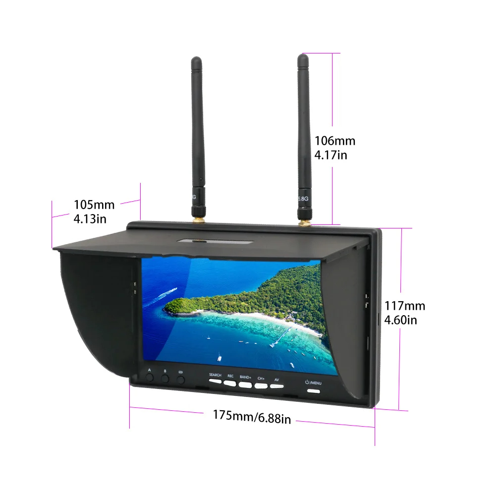 5.8G FPV DVR LS5802D 7 Inch Mo - Drone Controller Screen review and price